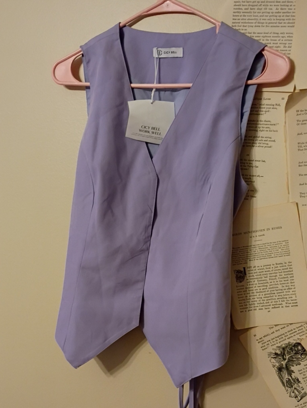 Cicy Bell Lavender Vest Medium